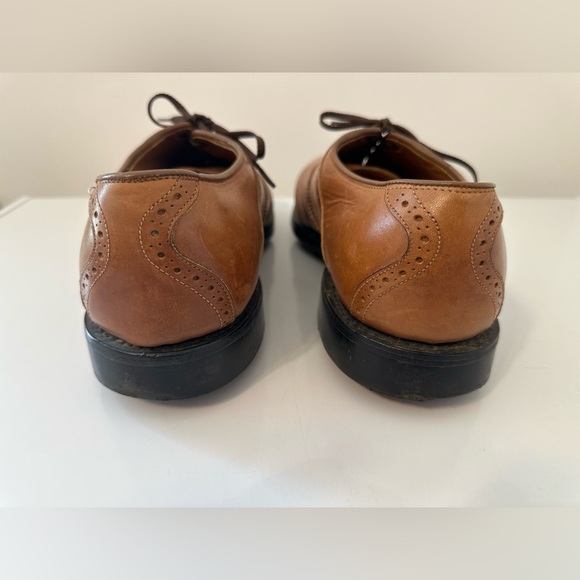 Allen Edmonds Comfort Orthotic Walnut Oxfords, Size 11.5 Golf Shoes Leather Tan - Picture 5 of 9